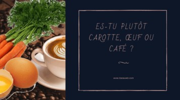 Es-tu carotte oeuf ou café ? Tianaweb